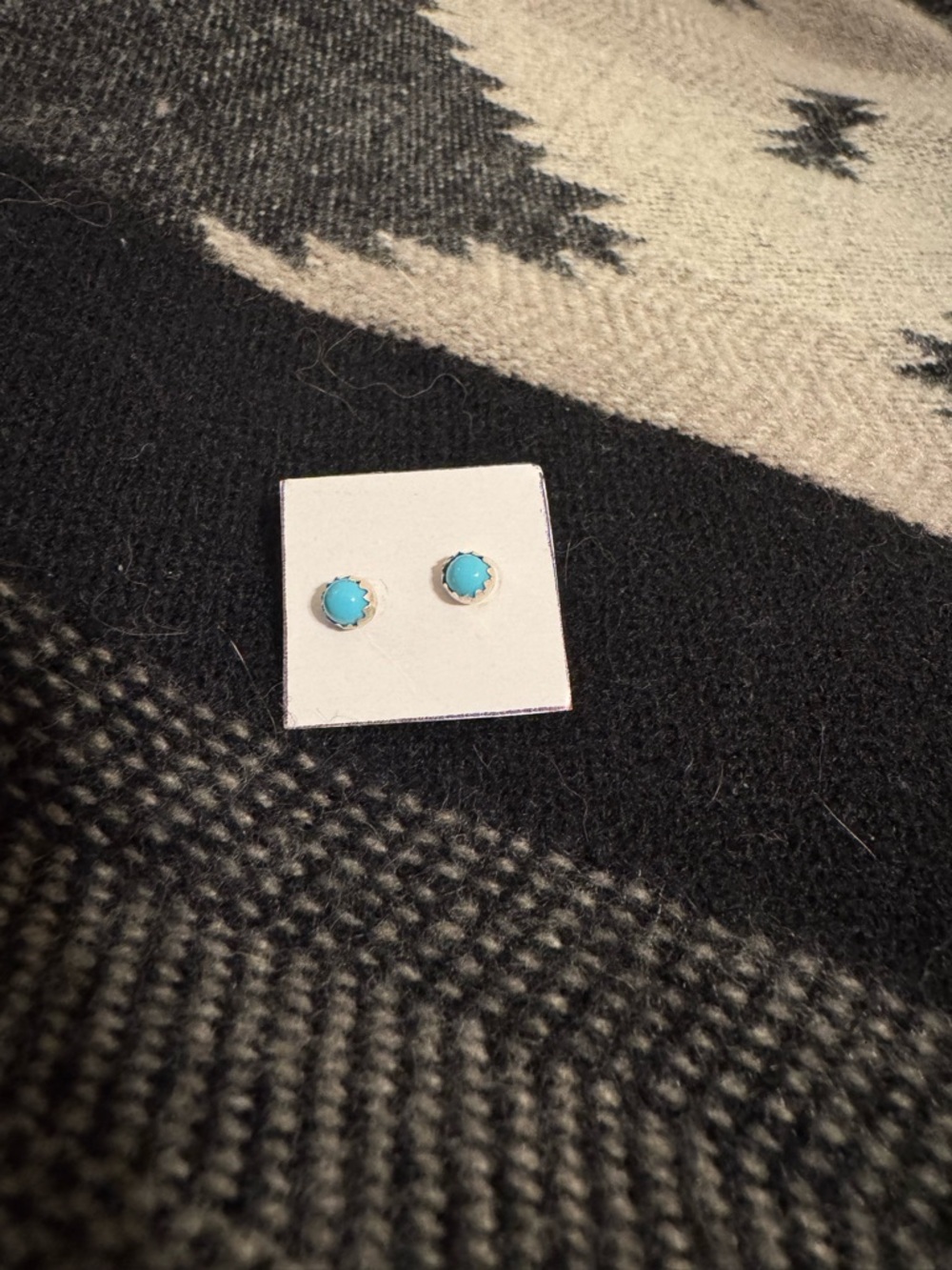 Turquoise Stone Stud Earrings